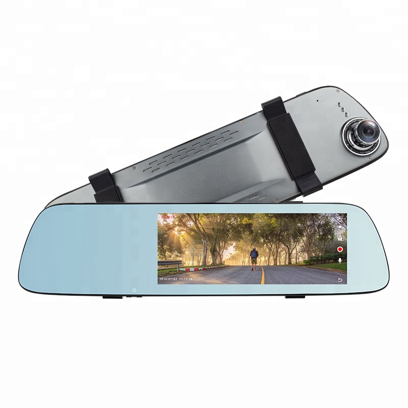 Mirror DVR 1080P Dash camera T709 dual lens with 7.0 IPS touch screen